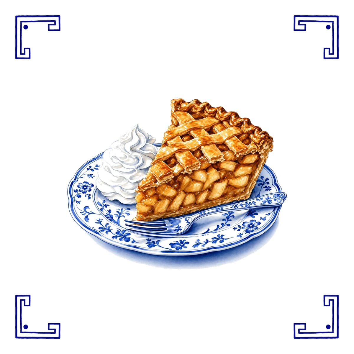 Appeltaart – Delfts blauw tegeltje