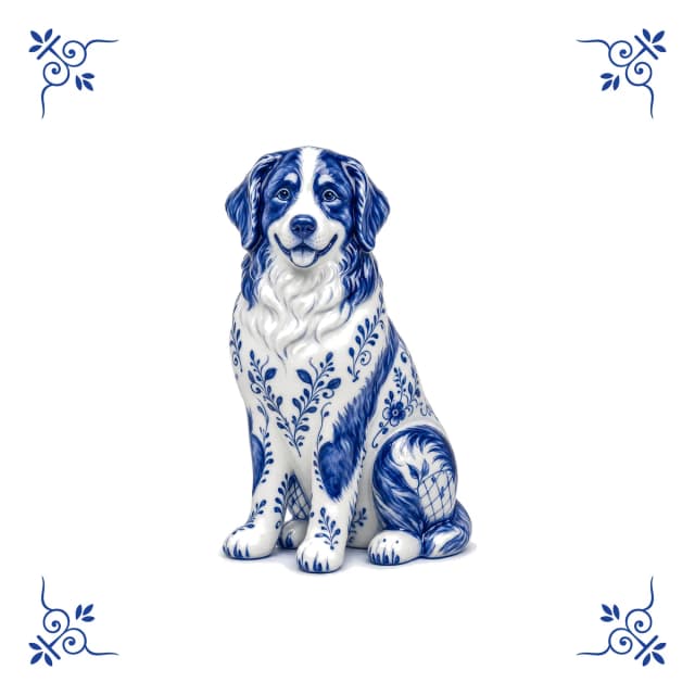 Berner sennen, Delfts blauw tegeltje