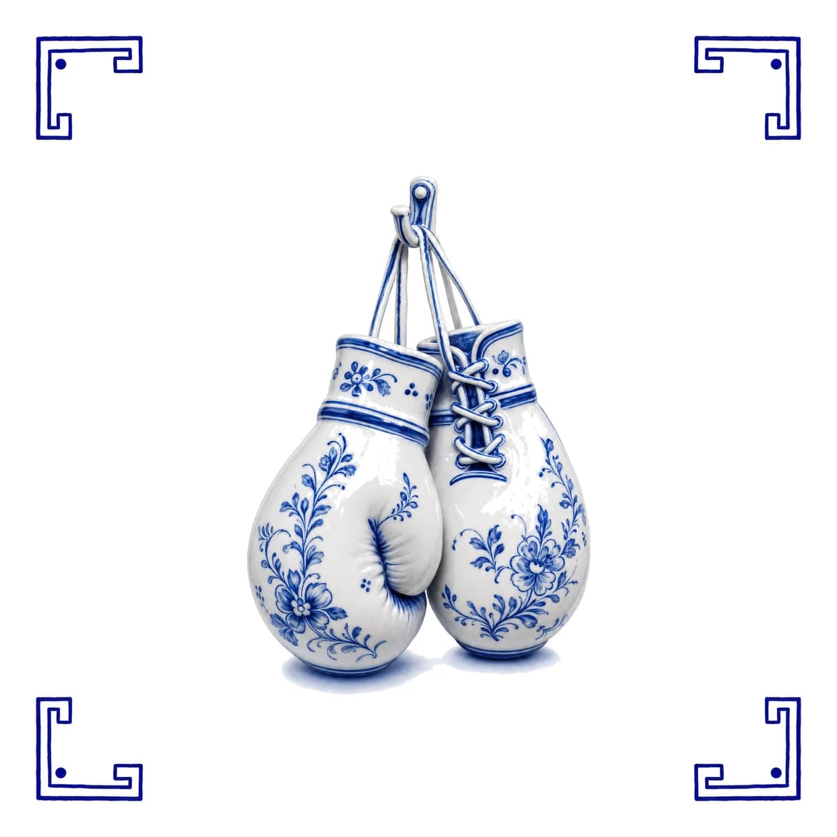 Bokshandschoenen – Delfts blauw tegeltje