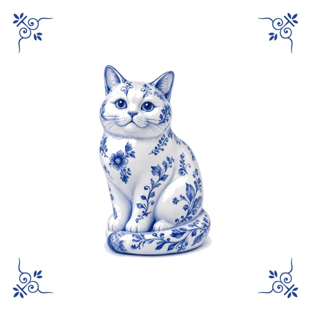 Britse korthaar, Delfts blauw tegeltje