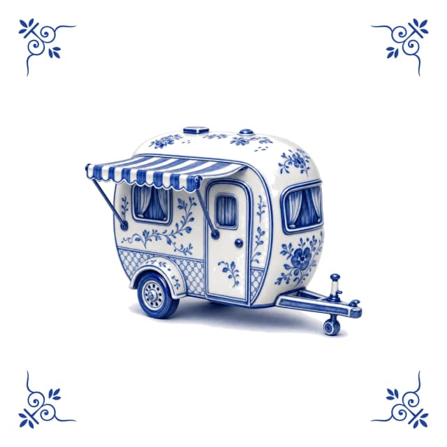 Caravan, Delfts blauw tegeltje