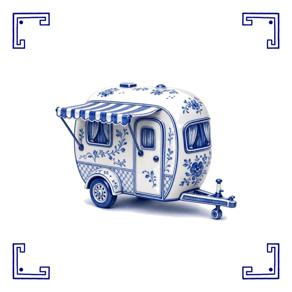 Caravan – Delfts blauw tegeltje