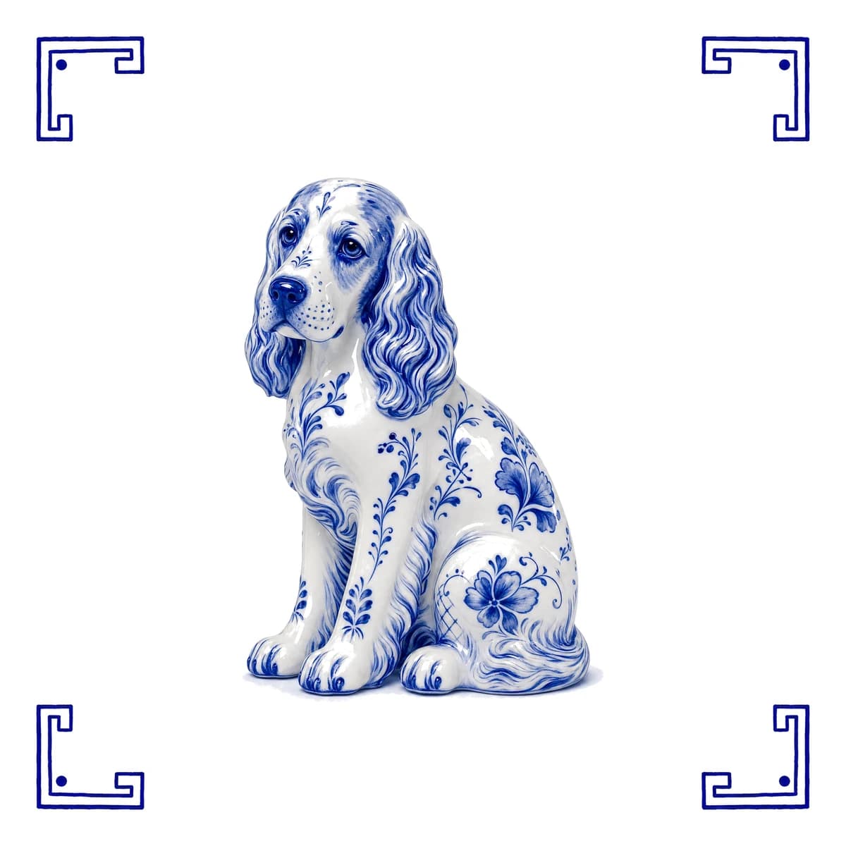 Cocker spaniel – Delfts blauw tegeltje