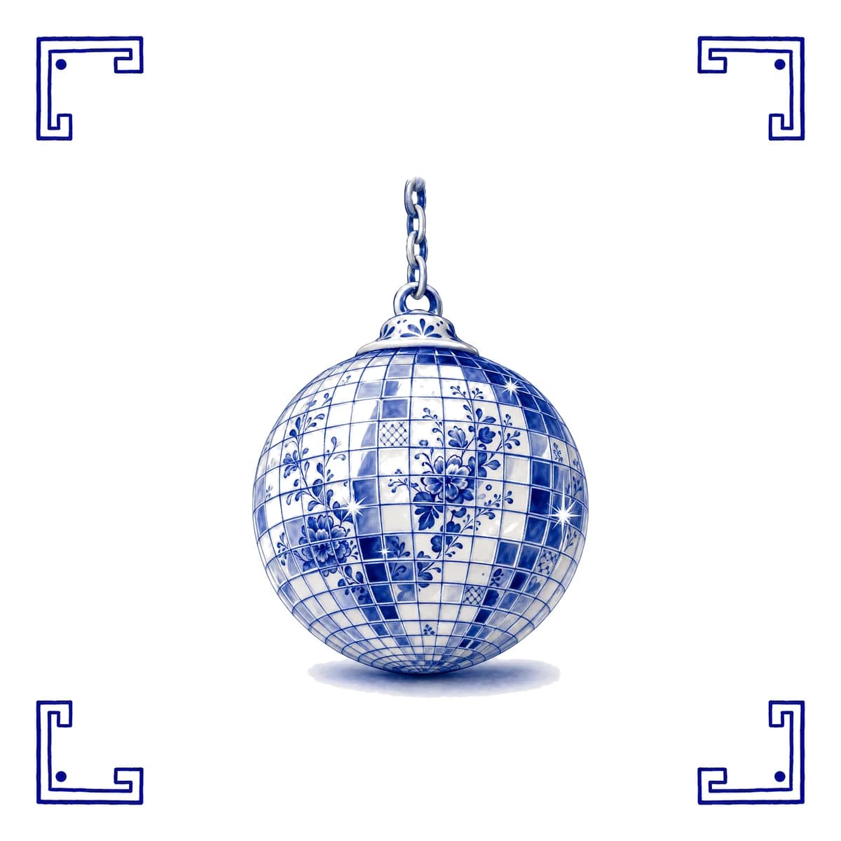 Discobal – Delfts blauw tegeltje