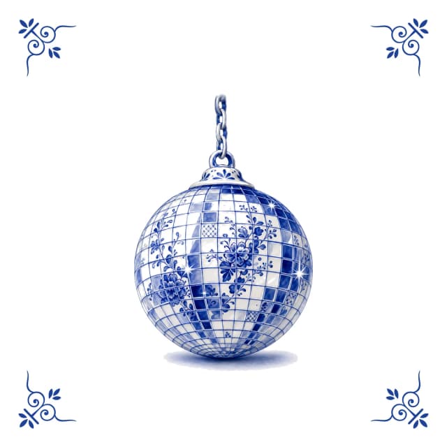 Discobal, Delfts blauw tegeltje