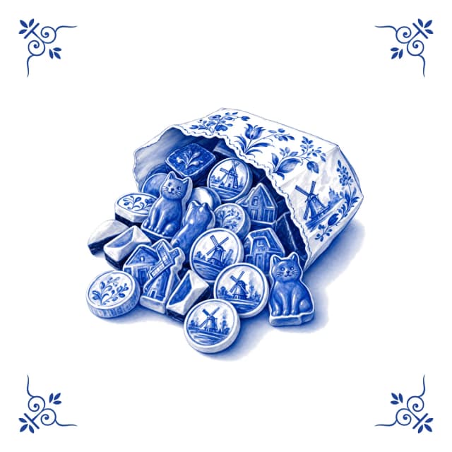 Dropjes, Delfts blauw tegeltje