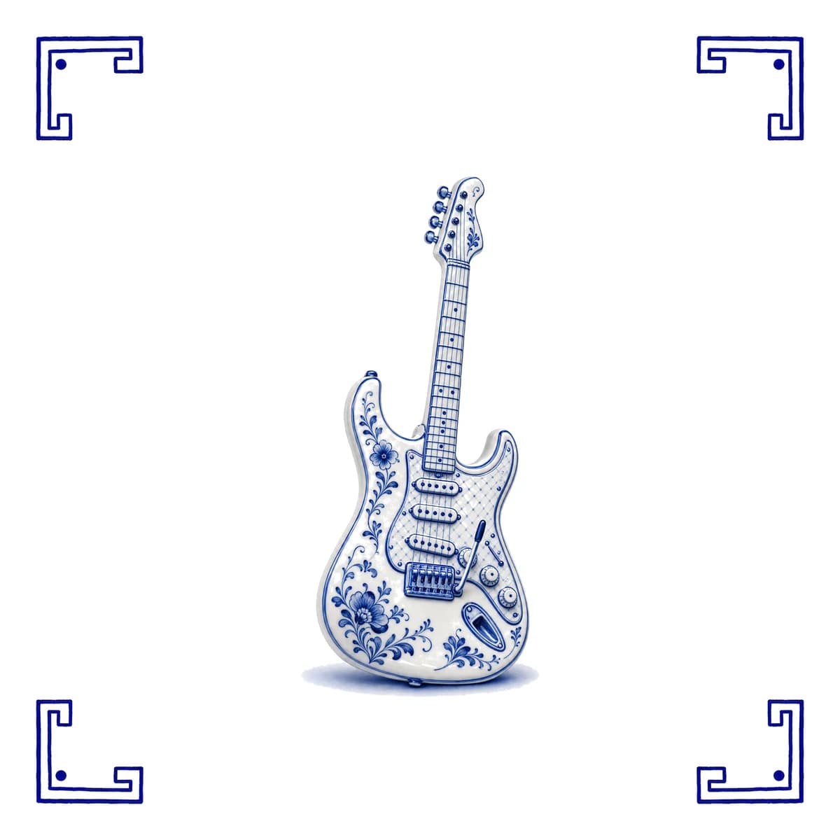 Elektrische gitaar – Delfts blauw tegeltje