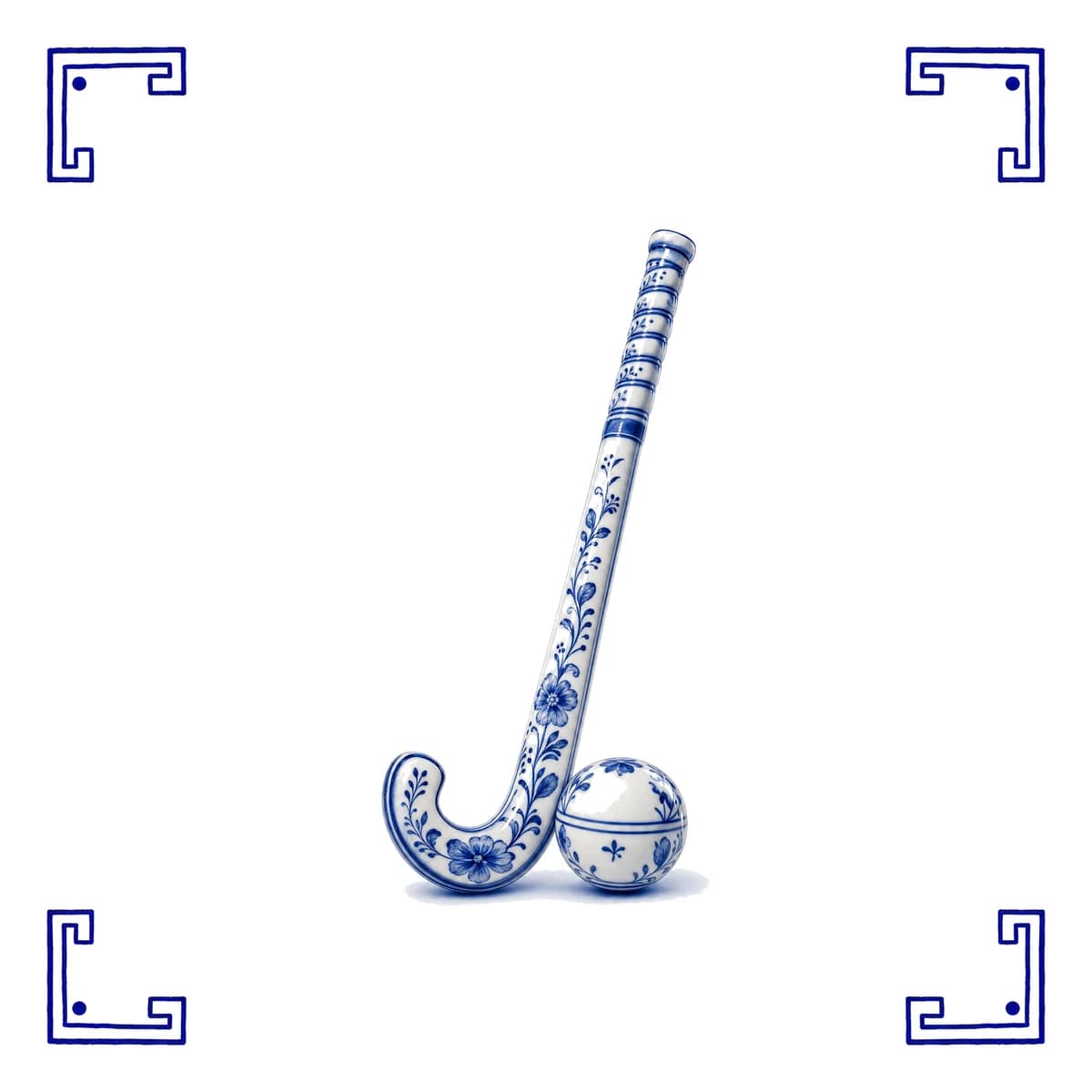 Hockeystick – Delfts blauw tegeltje