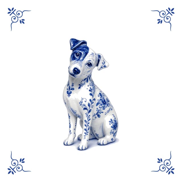 Jack Russell, Delfts blauw tegeltje