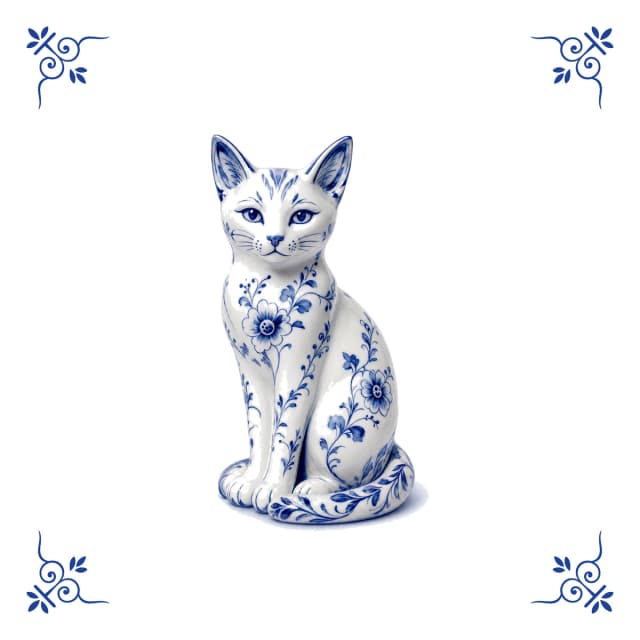 Kat, Delfts blauw tegeltje