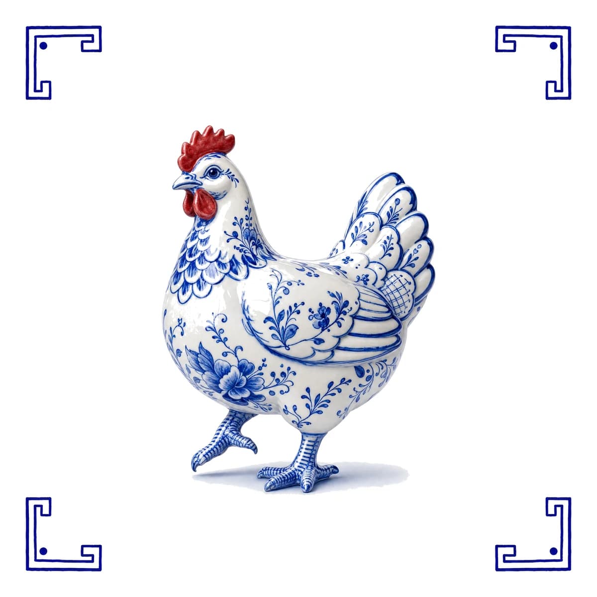 Kip – Delfts blauw tegeltje