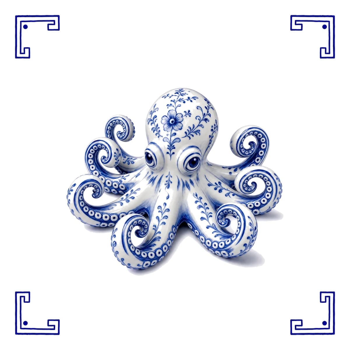 Octopus – Delfts blauw tegeltje