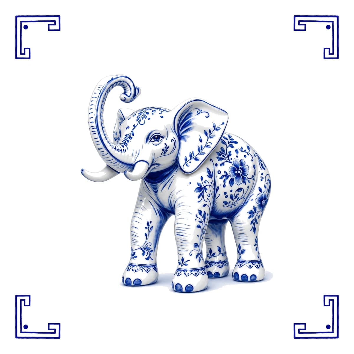 Olifant – Delfts blauw tegeltje