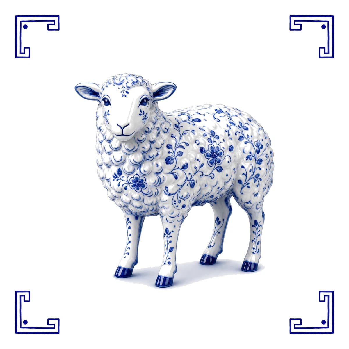 Schaap – Delfts blauw tegeltje