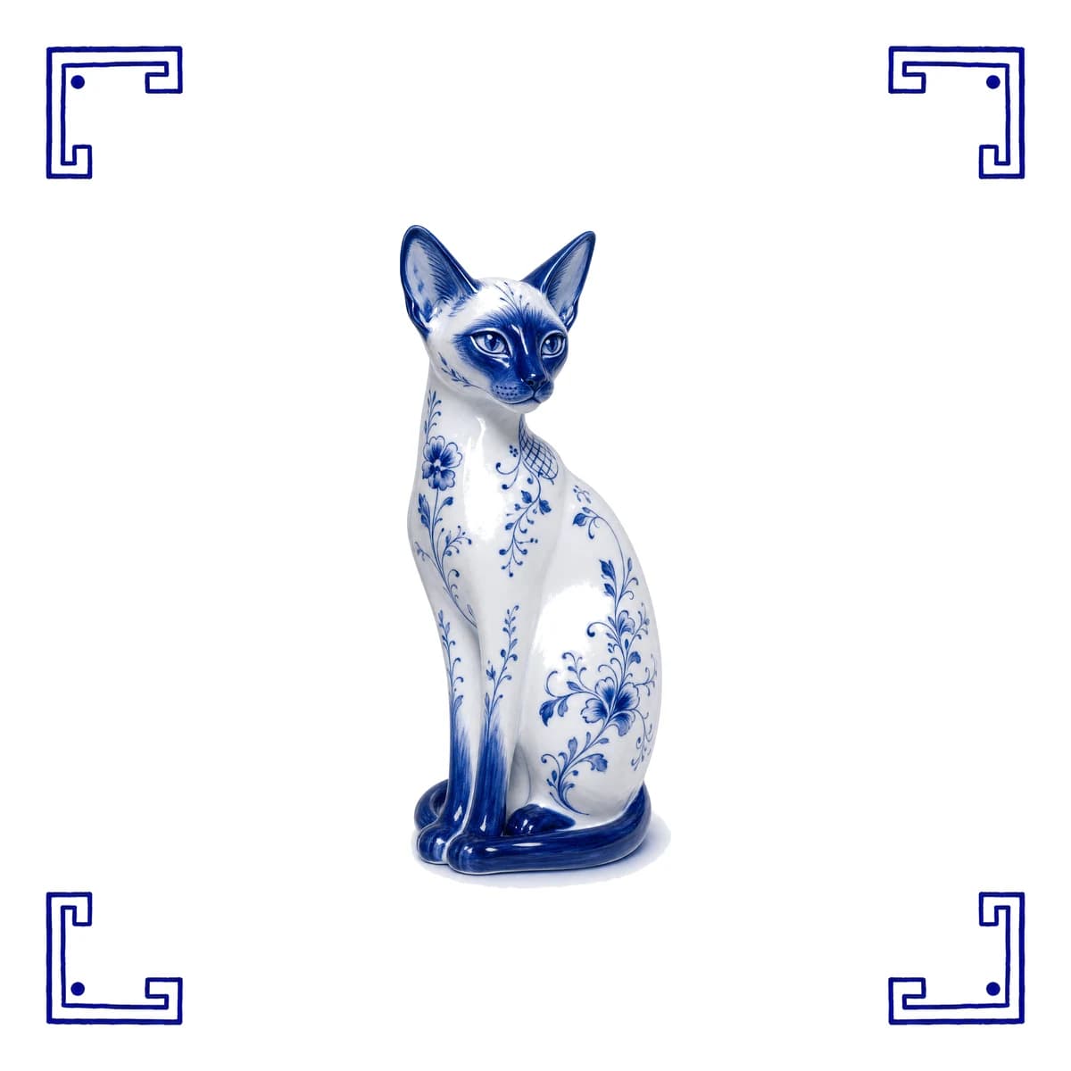 Siamees – Delfts blauw tegeltje