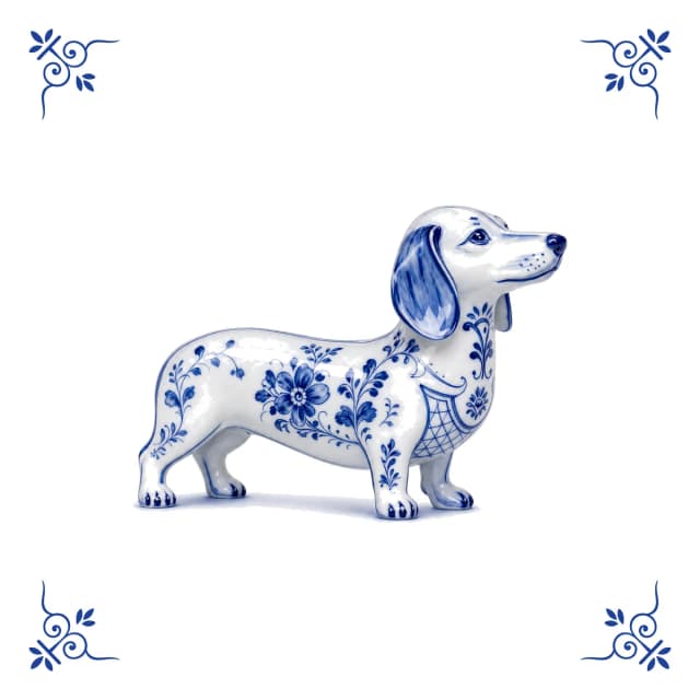 Teckel, Delfts blauw tegeltje