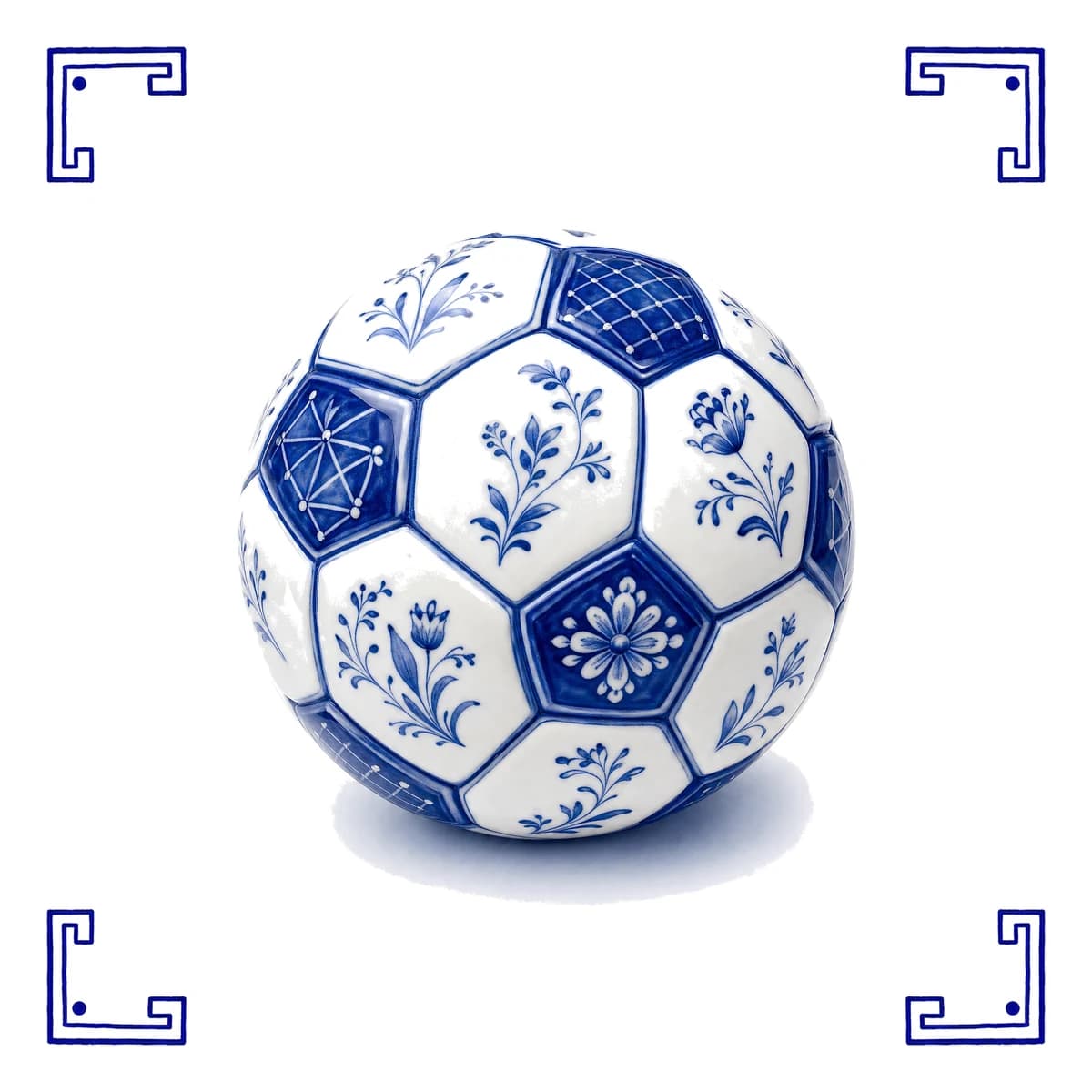 Voetbal – Delfts blauw tegeltje