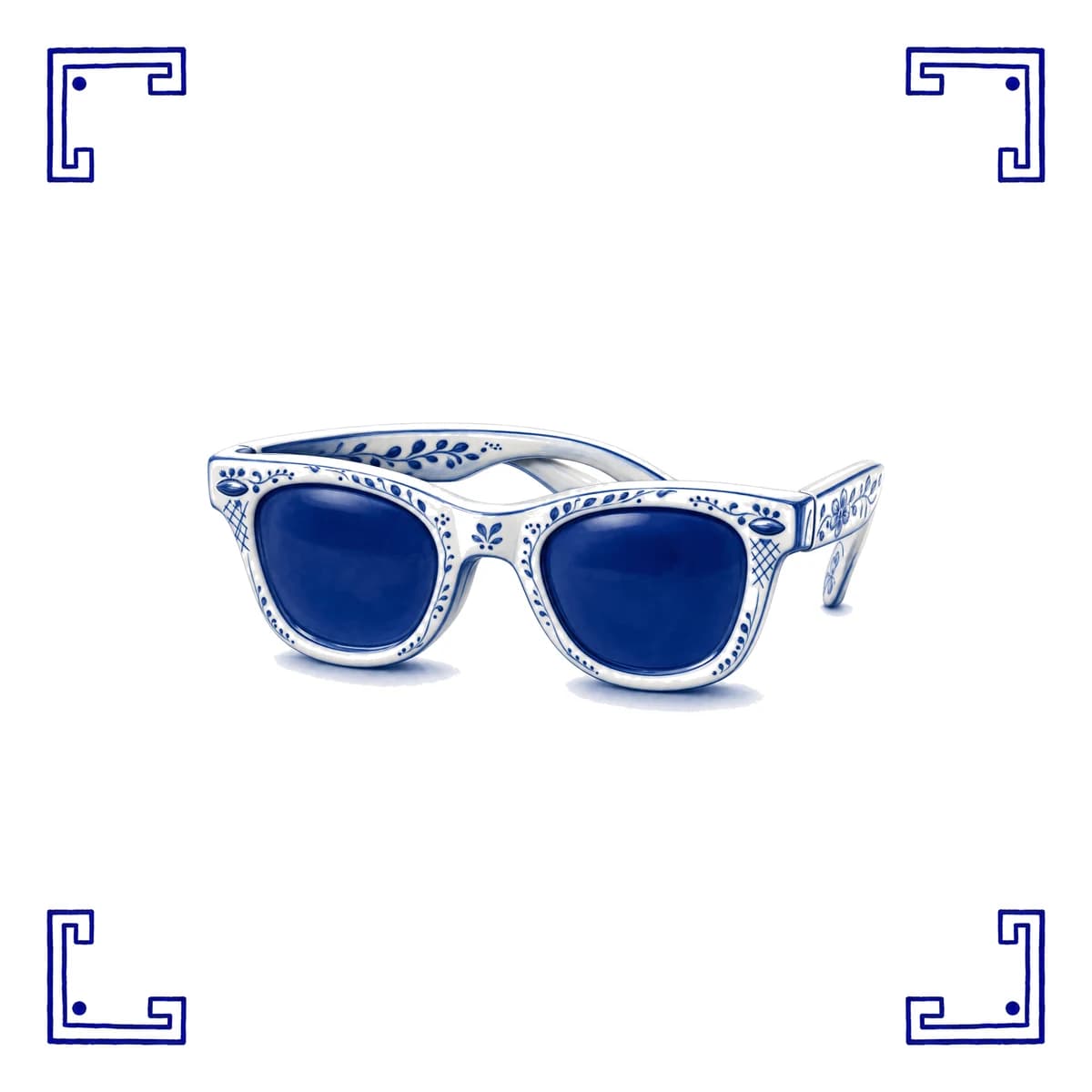 Zonnebril – Delfts blauw tegeltje